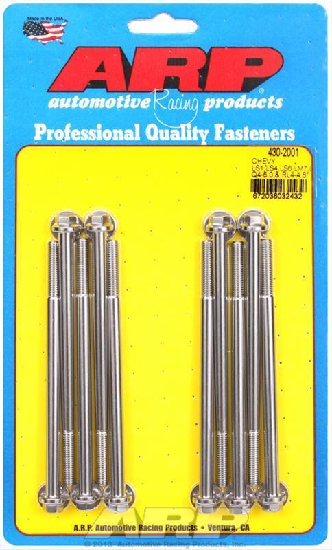 ARP 430-2001 Chevy LS1 LS4 LS6 Lm7-5.5 Lq4-6.0 & Rl4-4.8 Hex Intk Mnfld Blt Kit