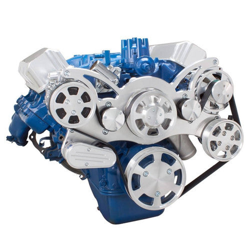 CVF Racing CVF-390-WRAPTOR-AC 390-WRAPTOR-AC Serpentine System for Ford FE Engines - AC Power Steering & Alternator - All Inclusive