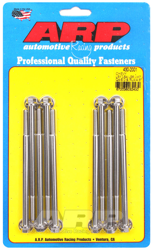 ARP Fasteners ARP430-2001 430-2001 Chevy LS1 LS4 LS6 Lm7-5.5 Lq4-6.0 & Rl4-4.8 Hex Intk Mnfld Blt Kit