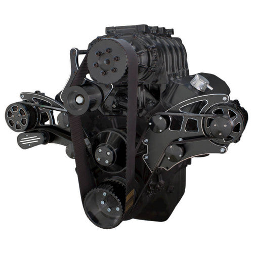 CVF BD-454SC-WRAPTOR-ALT Black Diamond Serpentine System for 396 427 & 454 Supercharger - Alternator Only - All Inclusive