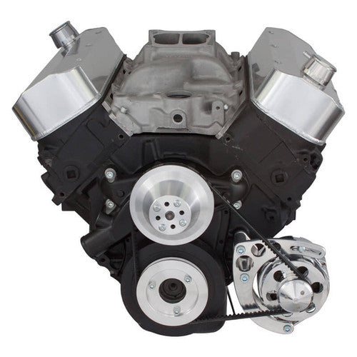 CVF 454-ALT-SYSTEM-LD-SWP Chevy Big Block V-Belt System - Low Mount Alternator SWP