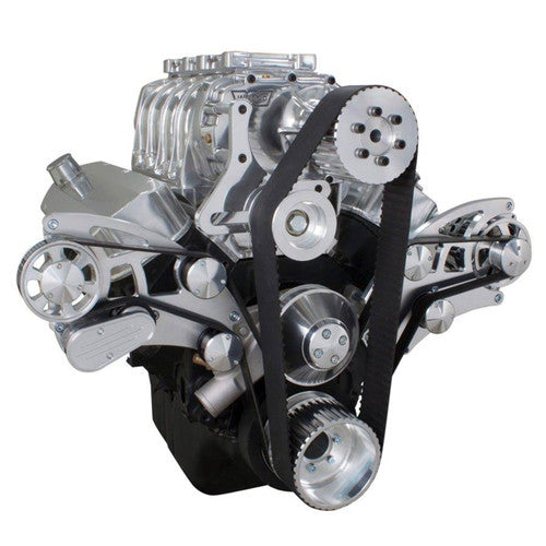 CVF 454SC-WRAPTOR-PS-EWP Serpentine System for 396 427 & 454 Supercharger - Power Steering & Alternator w/ Electric Water Pump - All Inclusive