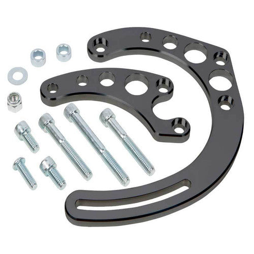 CVF Racing CVF-B-350-ALTBRKT-C-F B-350-ALTBRKT-C-F Stealth Black Chevy Small Block Alternator Bracket Fuelie or Camel Hump Heads LWP