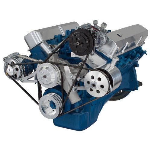 CVF 390-AC-SYSTEM-F-HF Ford 390 V-Belt System - AC Alternator & Power Steering w/ Ford Pump