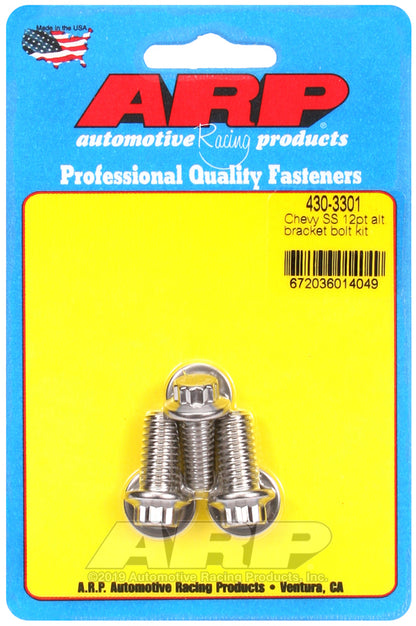 ARP 430-3301 Chevy SS 12PT Alternator Bracket Bolt Kit