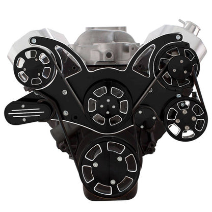 CVF Racing CVF-BD-454-WRAPTOR-PS BD-454-WRAPTOR-PS Black Diamond Serpentine System for 396 427 & 454 - Power Steering & Alternator - All Inclusive