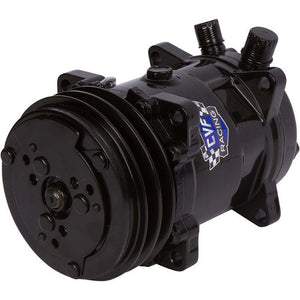 CVF Racing CVF-SANDEN-508-134A-B-2V SANDEN-508-134A-B-2V Black Sanden Style AC Compressor R134A V-Belt Pulley