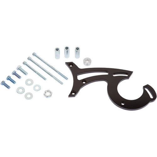 CVF B-302-PSBRKT-P Stealth Black Ford Small Block Power Steering Bracket - 289 302 351W 65-68