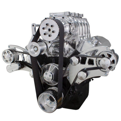 CVF 454SC-WRAPTOR-PS Serpentine System for 396 427 & 454 Supercharger - Power Steering & Alternator - All Inclusive