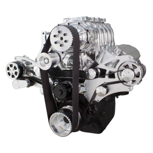 CVF 454SC-WRAPTOR-AC-EWP Serpentine System for Big Block Chevy Supercharger - AC Power Steering & Alternator w/ EWP & Root Style Blower - All Inclu