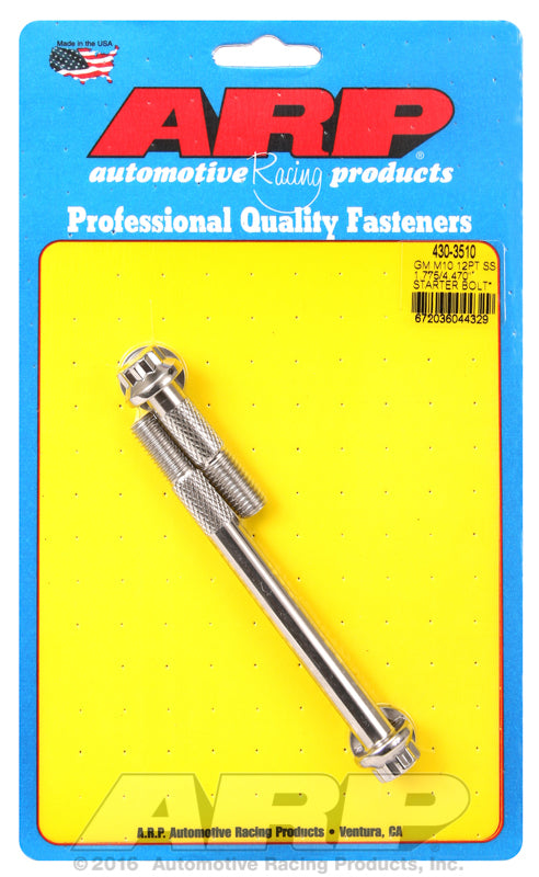 ARP 430-3510 GM M10 X 1.5 1.775/4.470" 12PT SS Starter Bolt Kit