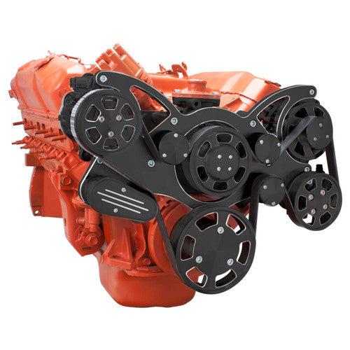 CVF Racing CVF-BD-440-WRAPTOR-AC BD-440-WRAPTOR-AC Black Diamond Serpentine System for Big Block Mopar - AC Power Steering & Alternator - All Inclusive