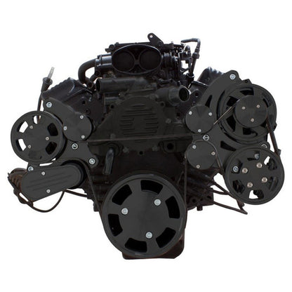 CVF B-LT1-WRAPTOR-AC Stealth Black Serpentine System for LT1 Generation II - AC Power Steering & Alternator - All Inclusive