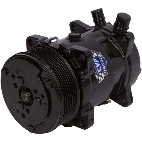 CVF Racing CVF-SANDEN-508-134A-B-8RIB SANDEN-508-134A-B-8RIB Black Sanden Style AC Compressor R134A 8 Rib Pulley