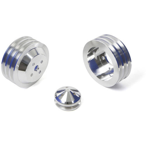 CVF Racing CVF-BBFE33KIT-HF BBFE33KIT-HF Ford FE Engine Pulley Kit A/C 3 Groove Water Pump Pulley