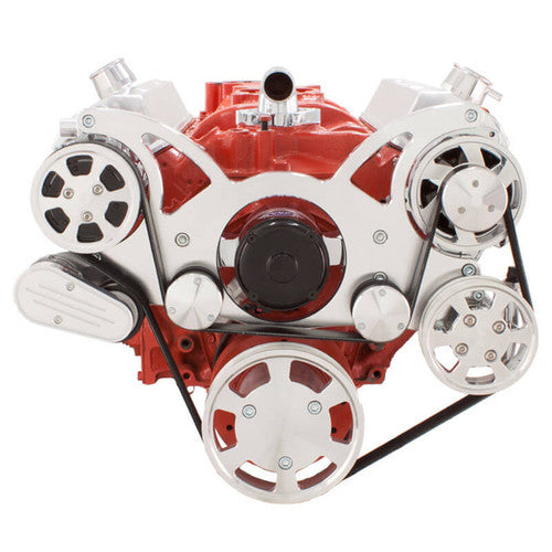 CVF Racing CVF-350-WRAPTOR-AC-EWP 350-WRAPTOR-AC-EWP Serpentine System for Chev SB 283-350-400 - AC Power Steering & Alternator w/ Electric Water Pump - All Inclusive