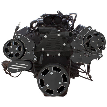 CVF BD-LT1-WRAPTOR-ACO Black Diamond Serpentine System for LT1 Generation II - AC & Alternator - All Inclusive