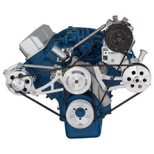 CVF 390-AC-SYSTEM-F-HF Ford 390 V-Belt System - AC Alternator & Power Steering w/ Ford Pump