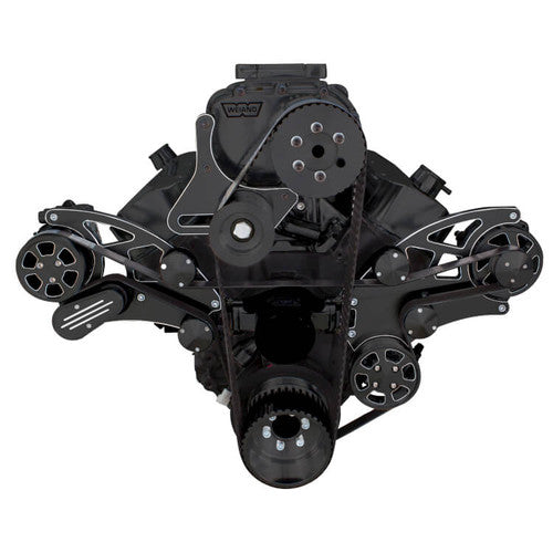 CVF BD-454SC-WRAPTOR-ALT-EWP Black Diamond Serpentine System for 396 427 & 454 Supercharger - Alternator Only w/ Electric Water Pump - All Inclusiv