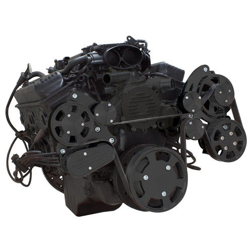 CVF B-LT1-WRAPTOR-PS Stealth Black Serpentine System for LT1 Generation II - Power Steering & Alternator - All Inclusive