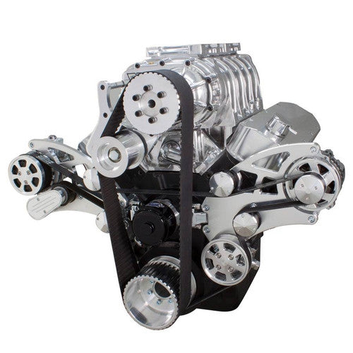 CVF 454SC-WRAPTOR-AC-EWP Serpentine System for Big Block Chevy Supercharger - AC Power Steering & Alternator w/ EWP & Root Style Blower - All Inclu