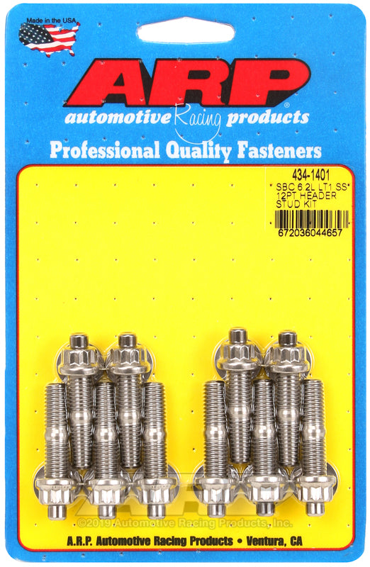 ARP 434-1401 SB Chevy 6.2L LT1 SS 12PT Header Stud Kit