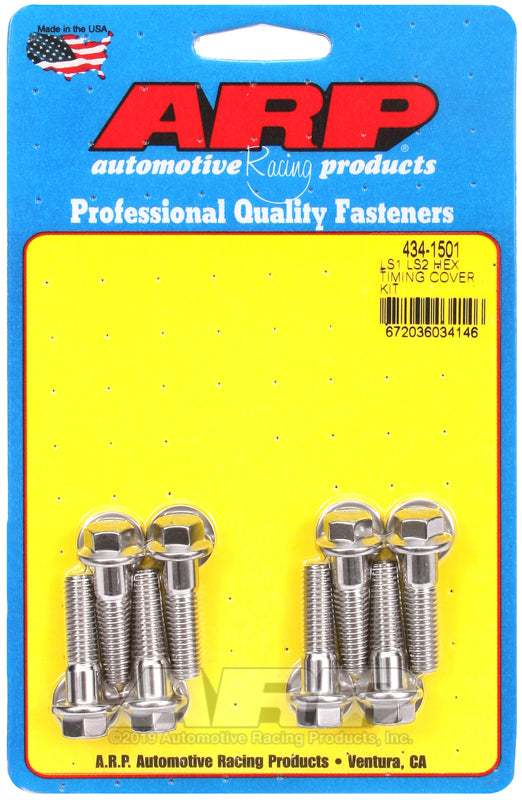 Chev Small Block Gen III/IV LS1 & LS2 434-1501 SS Hex Timing Cover Bolt Kit ARP Fasteners ARP434-1501