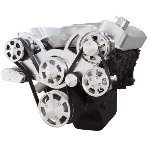 CVF 454-WRAPTOR-AC Serpentine System for Big Block Chevy - AC Power Steering & Alternator - All Inclusive