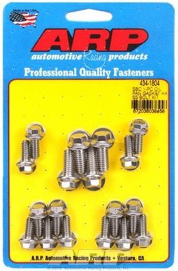 ARP 434-1804 SB Chevy 1-Pc SS Hex Oil Pan Gasket Bolt Kit