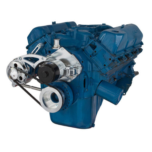 CVF Racing CVF-351C-ALT-SYSTEM-EWP 351C-ALT-SYSTEM-EWP Ford 351C 351M & 400 V-Belt System - Alternator Only w/ Electric Water Pump