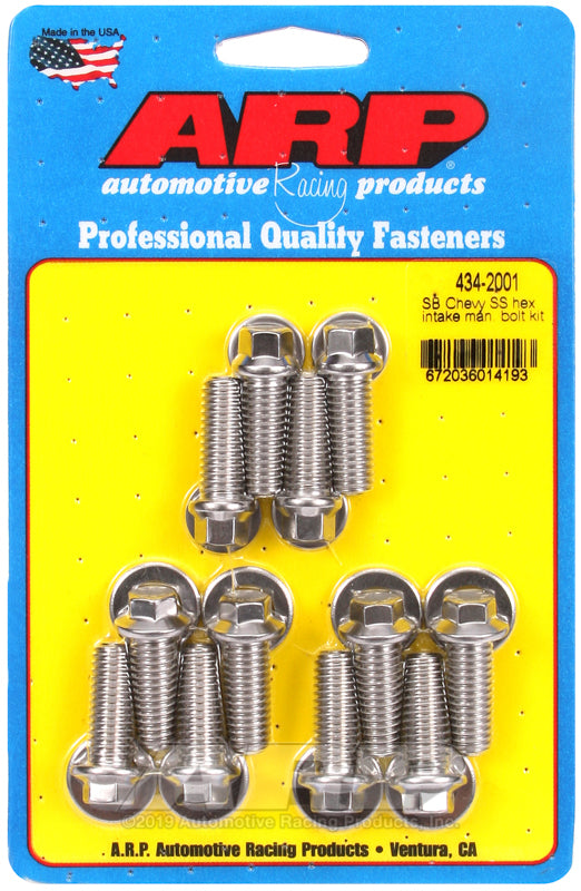 ARP 434-2001 SB Chevy SS Hex Intake Manifold Bolt Kit