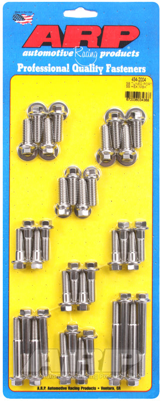 ARP 434-2004 SB Tuned Port Complete SS Hex Intake Manifold Bolt Kit
