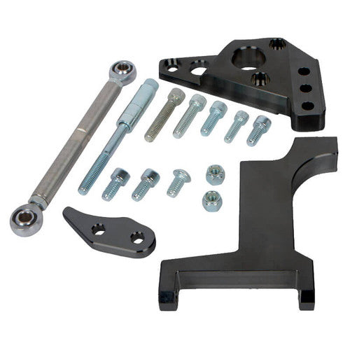 CVF B-350-ALTBRKT-C-SWP Stealth Black Chevy Small Block Alternator Bracket - Short Water Pump