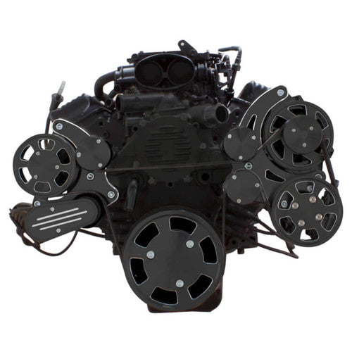 CVF BD-LT1-WRAPTOR-PS Black Diamond Serpentine System for LT1 Generation II - Power Steering & Alternator - All Inclusive