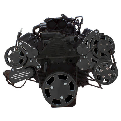 CVF BD-LT1-WRAPTOR-ACO Black Diamond Serpentine System for LT1 Generation II - AC & Alternator - All Inclusive