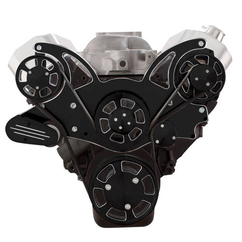 CVF Racing CVF-BD-454-WRAPTOR-PS BD-454-WRAPTOR-PS Black Diamond Serpentine System for 396 427 & 454 - Power Steering & Alternator - All Inclusive