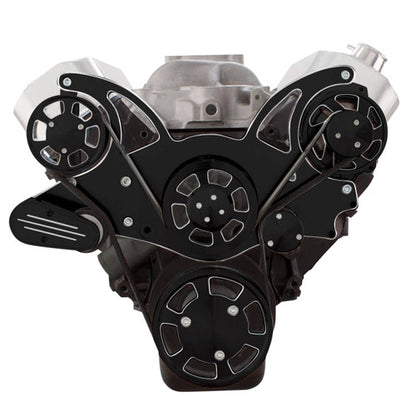 CVF Racing CVF-BD-454-WRAPTOR-PS BD-454-WRAPTOR-PS Black Diamond Serpentine System for 396 427 & 454 - Power Steering & Alternator - All Inclusive