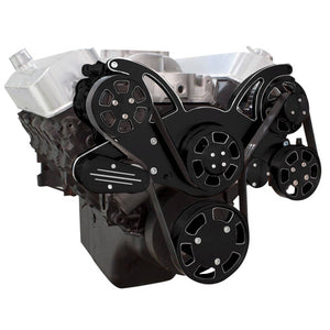 CVF Racing CVF-BD-454-WRAPTOR-PS BD-454-WRAPTOR-PS Black Diamond Serpentine System for 396 427 & 454 - Power Steering & Alternator - All Inclusive