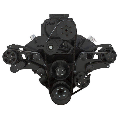 CVF B-454SC-WRAPTOR-ALT Black Serpentine System for 396 427 & 454 Supercharger - Alternator Only - All Inclusive