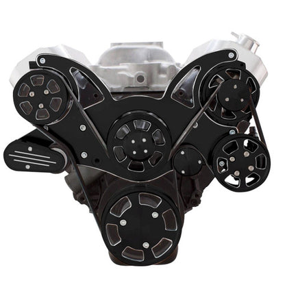 CVF Racing CVF-BD-454-WRAPTOR-PS BD-454-WRAPTOR-PS Black Diamond Serpentine System for 396 427 & 454 - Power Steering & Alternator - All Inclusive