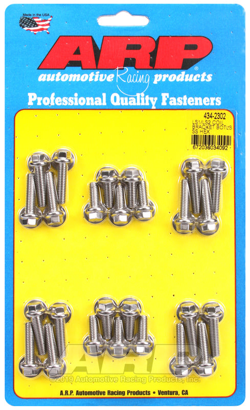 ARP 434-2302 LS1 LS2 SS Hex Coil Bracket Bolt Kit