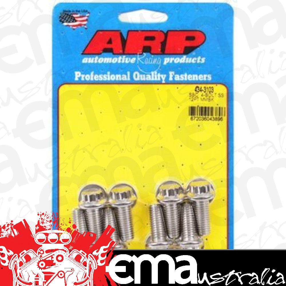 ARP 434-3103 SB Chevy 4-Bolt SS 12PT Motor Mount Bolt Kit