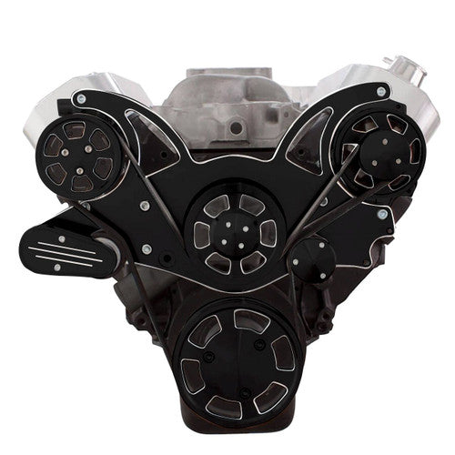 CVF Racing CVF-BD-454-WRAPTOR-PS BD-454-WRAPTOR-PS Black Diamond Serpentine System for 396 427 & 454 - Power Steering & Alternator - All Inclusive