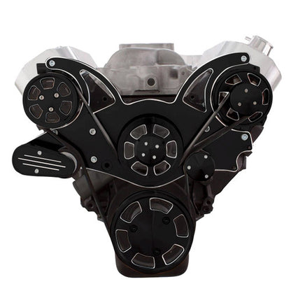 CVF Racing CVF-BD-454-WRAPTOR-PS BD-454-WRAPTOR-PS Black Diamond Serpentine System for 396 427 & 454 - Power Steering & Alternator - All Inclusive