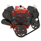 CVF B-350-WRAPTOR-ALT-EWP Black Serpentine System for Chev SB 283-350-400 - Alternator Only w/ Electric Water Pump - All Inclusive