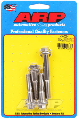 ARP Fasteners ARP434-3204 434-3204 SB Chevy Hex Short Water Pump Bolt Kit