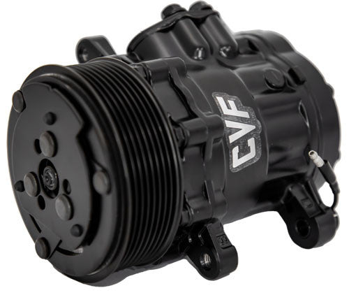 CVF Racing CVF-PEANUT-7B10-134A-B-8RIB Peanut Style AC Compressor, Black, 8 Rib Clutch