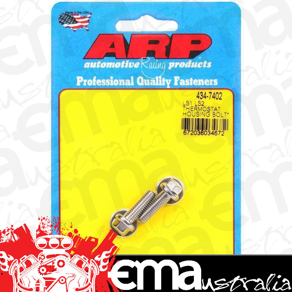 Holden/Chev Small Block Gen III/IV 4.8L/294, 5.3L/323, 5.3L/325, 5.7L/350, 6.0L/364, 6.2L/376 434-7402 LS1 LS2 SS Hex Thermostat Housing Bolt Kit ARP Fasteners ARP434-7402