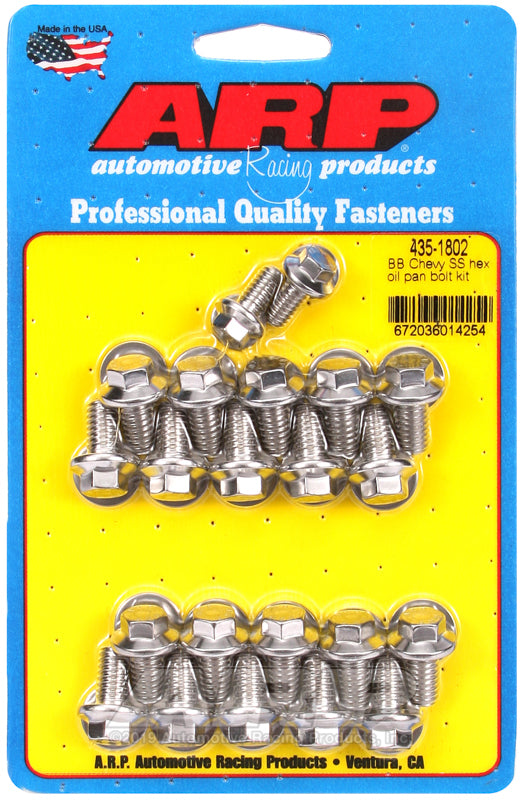 ARP 435-1802 BB Chevy SS Hex Oil Pan Bolt Kit