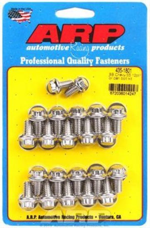 ARP 435-1803 BB Chevy1-Pc Oil Pan Gasket w/ Alum Timing Cover 12PT Bolt Kit